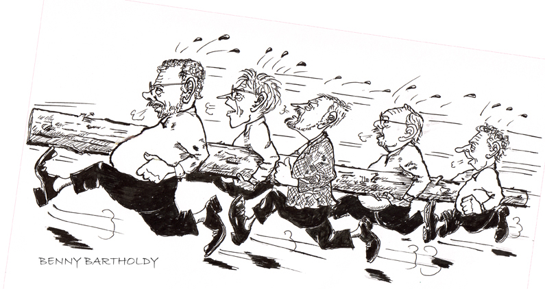 ./SAMARBEJDE.jpg er et blandt mange tegninger, billeder og karikaturer her på karikarurtegning.dk