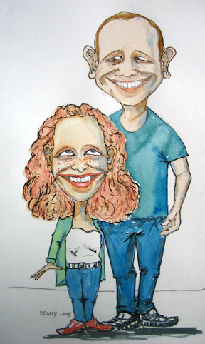 ./luise_og_jake.jpg er et blandt mange tegninger, billeder og karikaturer her på karikarurtegning.dk