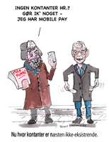 Hjemløs sælger hus forbi og modtager mobile pay